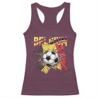 Belgium Belgian Flag Souvenir Belgie Racerback Tank Top Game Day Soccer Fans Football