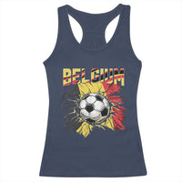 Belgium Belgian Flag Souvenir Belgie Racerback Tank Top Game Day Soccer Fans Football