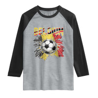 Belgium Belgian Flag Souvenir Belgie Raglan Shirt Game Day Soccer Fans Football