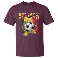 Belgium Belgian Flag Souvenir Belgie T Shirt Game Day Soccer Fans Football