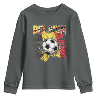 Belgium Belgian Flag Souvenir Belgie Youth Sweatshirt Game Day Soccer Fans Football