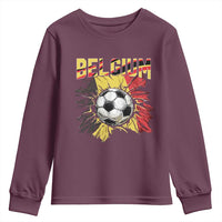 Belgium Belgian Flag Souvenir Belgie Youth Sweatshirt Game Day Soccer Fans Football