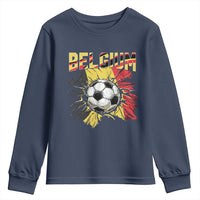 Belgium Belgian Flag Souvenir Belgie Youth Sweatshirt Game Day Soccer Fans Football