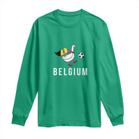 Belgium Football Long Sleeve Shirt Silly Goose Soccer Fan Support