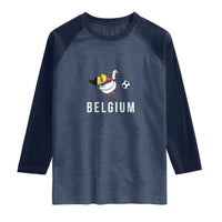 Belgium Football Raglan Shirt Silly Goose Soccer Fan Support
