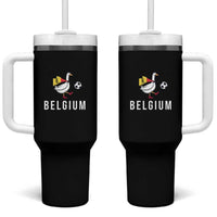 Belgium Football Tumbler With Handle Silly Goose Soccer Fan Support