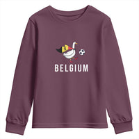 Belgium Football Youth Sweatshirt Silly Goose Soccer Fan Support