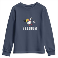 Belgium Football Youth Sweatshirt Silly Goose Soccer Fan Support