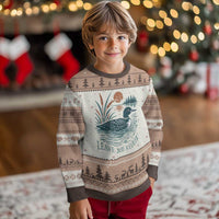 Leave Me A Loon Vintage Lake Bird Ugly Christmas Sweater Funny Loon Pun Nature Bird Lovers