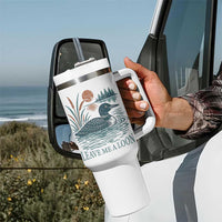 Leave Me A Loon Vintage Lake Bird Tumbler With Handle Funny Loon Pun Nature Bird Lovers