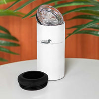 Funny Leave Me A Loon Nature Bird Lovers 4 in 1 Can Cooler Tumbler