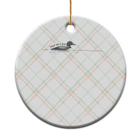 Funny Leave Me A Loon Nature Bird Lovers Ceramic Ornament