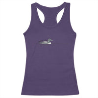 Funny Leave Me A Loon Nature Bird Lovers Racerback Tank Top