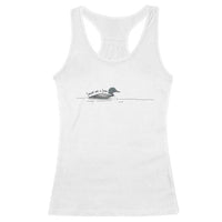 Funny Leave Me A Loon Nature Bird Lovers Racerback Tank Top