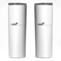 Funny Leave Me A Loon Nature Bird Lovers Skinny Tumbler
