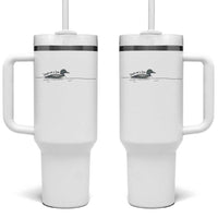 Funny Leave Me A Loon Nature Bird Lovers Tumbler With Handle