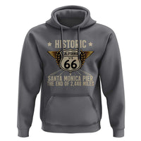 Route Highway 66 Historic California Santa Monica Pier Hoodie
