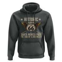 Route Highway 66 Historic California Santa Monica Pier Hoodie