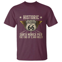Route Highway 66 Historic California Santa Monica Pier T Shirt