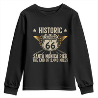 Route Highway 66 Historic California Santa Monica Pier Youth Sweatshirt