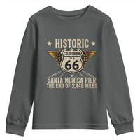 Route Highway 66 Historic California Santa Monica Pier Youth Sweatshirt