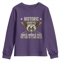 Route Highway 66 Historic California Santa Monica Pier Youth Sweatshirt