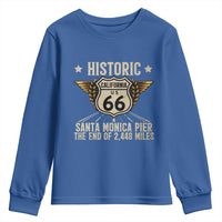 Route Highway 66 Historic California Santa Monica Pier Youth Sweatshirt