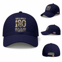 Route Highway 66 100 Year Centennial Anniversary Souvenir Baseball Cap Santa Monica End of the Road