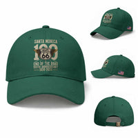 Route Highway 66 100 Year Centennial Anniversary Souvenir Baseball Cap Santa Monica End of the Road