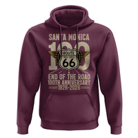 Route Highway 66 100 Year Centennial Anniversary Souvenir Hoodie Santa Monica End of the Road