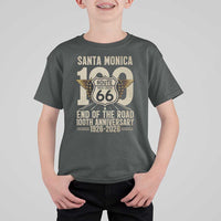 Route Highway 66 100 Year Centennial Anniversary Souvenir T Shirt For Kid Santa Monica End of the Road