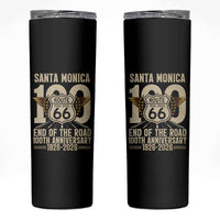 Route Highway 66 100 Year Centennial Anniversary Souvenir Skinny Tumbler Santa Monica End of the Road