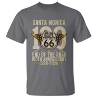 Route Highway 66 100 Year Centennial Anniversary Souvenir T Shirt Santa Monica End of the Road