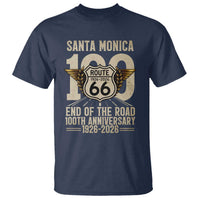 Route Highway 66 100 Year Centennial Anniversary Souvenir T Shirt Santa Monica End of the Road