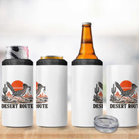 Arizona Roadrunner Bird Desert Landscape Cactus 4 in 1 Can Cooler Tumbler