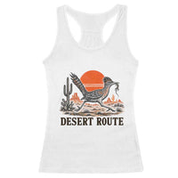 Arizona Roadrunner Bird Desert Landscape Cactus Racerback Tank Top