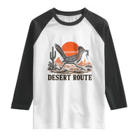 Arizona Roadrunner Bird Desert Landscape Cactus Raglan Shirt