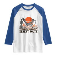 Arizona Roadrunner Bird Desert Landscape Cactus Raglan Shirt