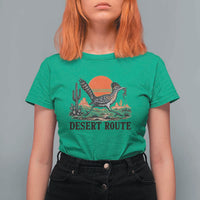 Arizona Roadrunner Bird Desert Landscape Cactus T Shirt For Women