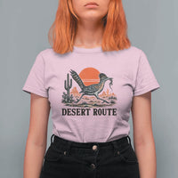 Arizona Roadrunner Bird Desert Landscape Cactus T Shirt For Women