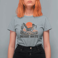 Arizona Roadrunner Bird Desert Landscape Cactus T Shirt For Women
