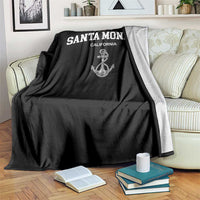 Santa Monica CA California Travel Souvenir Throw Blanket
