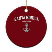 Santa Monica CA California Travel Souvenir Ceramic Ornament