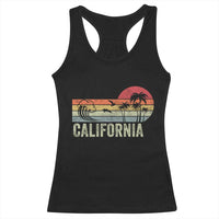 Retro California Beach Shirt, Vintage Cali Sunset Tee Racerback Tank Top