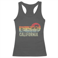 Retro California Beach Shirt, Vintage Cali Sunset Tee Racerback Tank Top