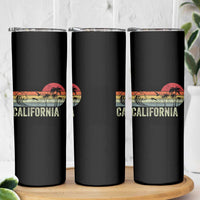 Retro California Beach Shirt, Vintage Cali Sunset Tee Skinny Tumbler