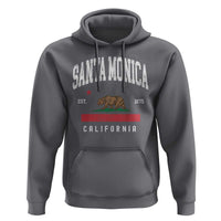 Santa Monica California Flag CA Vintage Established Sports Hoodie