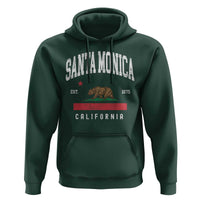 Santa Monica California Flag CA Vintage Established Sports Hoodie