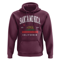 Santa Monica California Flag CA Vintage Established Sports Hoodie