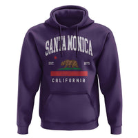 Santa Monica California Flag CA Vintage Established Sports Hoodie